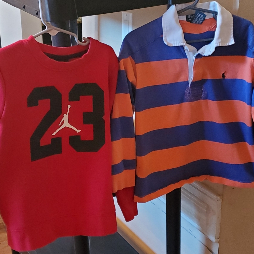 Polo shirt and Jordan Sweater